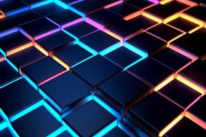 Sleek Modern Geometric Glowing Shapes Outline Background photo