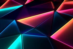 Sleek Modern Geometric Glowing Shapes Outline Background photo