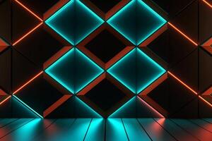 Sleek Modern Geometric Glowing Shapes Outline Background photo