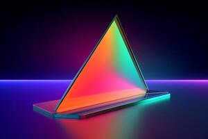 Sleek Modern Geometric Glowing Shapes Outline Background photo