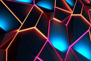 Sleek Modern Geometric Glowing Shapes Outline Background photo