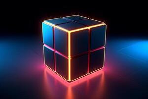 Sleek Modern Geometric Glowing Shapes Outline Background photo