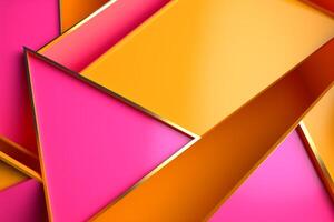 Sleek Modern Geometric Glowing Shapes Outline Background photo