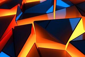 Sleek Modern Geometric Glowing Shapes Outline Background photo