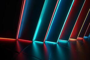 Sleek Modern Geometric Glowing Shapes Outline Background photo