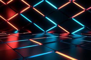 Sleek Modern Geometric Glowing Shapes Outline Background photo