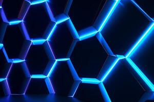 Sleek Modern Geometric Glowing Shapes Outline Background photo