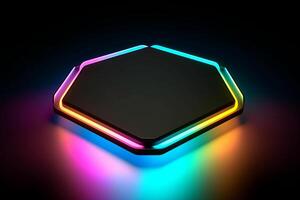 Sleek Modern Geometric Glowing Shapes Outline Background photo