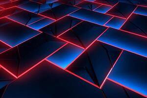 Sleek Modern Geometric Glowing Shapes Outline Background photo