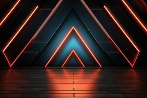 Sleek Modern Geometric Glowing Shapes Outline Background photo