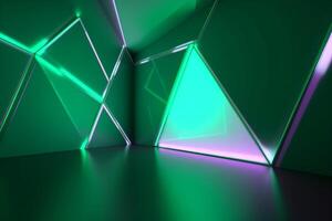 Sleek Modern Geometric Glowing Shapes Outline Background photo