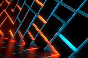 Sleek Modern Geometric Glowing Shapes Outline Background photo