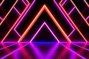 Sleek Modern Geometric Glowing Shapes Outline Background photo