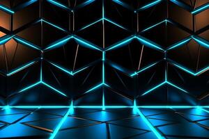 Sleek Modern Geometric Glowing Shapes Outline Background photo
