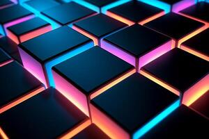 Sleek Modern Geometric Glowing Shapes Outline Background photo