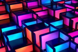 Sleek Modern Geometric Glowing Shapes Outline Background photo