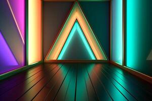Sleek Modern Geometric Glowing Shapes Outline Background photo
