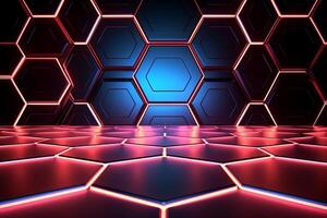 Sleek Modern Geometric Glowing Shapes Outline Background photo