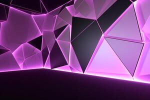 Sleek Modern Geometric Glowing Shapes Outline Background photo