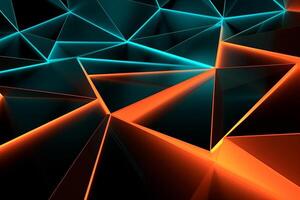 Sleek Modern Geometric Glowing Shapes Outline Background photo