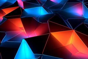 Sleek Modern Geometric Glowing Shapes Outline Background photo