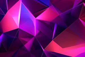 Sleek Modern Geometric Glowing Shapes Outline Background Generative AI photo