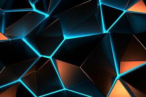Sleek Modern Geometric Glowing Shapes Outline Background photo