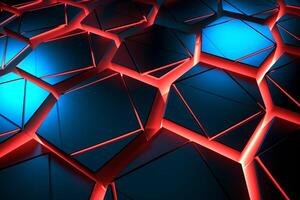 Sleek Modern Geometric Glowing Shapes Outline Background photo