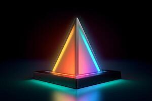 Sleek Modern Geometric Glowing Shapes Outline Background photo