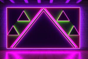 Sleek Modern Geometric Glowing Shapes Outline Background photo