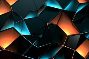 Sleek Modern Geometric Glowing Shapes Outline Background photo