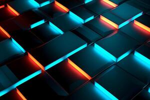 Sleek Modern Geometric Glowing Shapes Outline Background photo