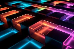 Sleek Modern Geometric Glowing Shapes Outline Background photo