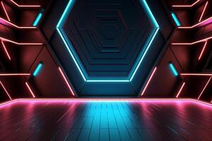 Sleek Modern Geometric Glowing Shapes Outline Background photo