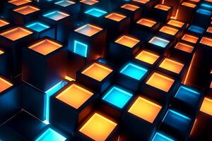 Sleek Modern Geometric Glowing Shapes Outline Background photo