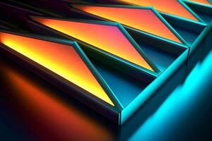 Sleek Modern Geometric Glowing Shapes Outline Background photo