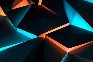 Sleek Modern Geometric Glowing Shapes Outline Background photo