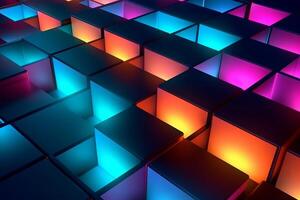 Sleek Modern Geometric Glowing Shapes Outline Background photo