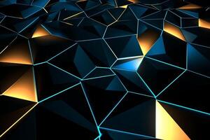 Sleek Modern Geometric Glowing Shapes Outline Background photo