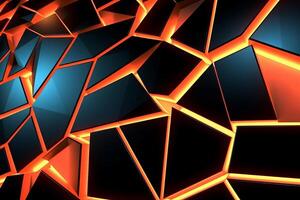 Sleek Modern Geometric Glowing Shapes Outline Background photo
