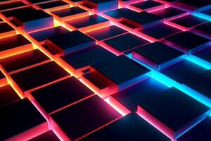Sleek Modern Geometric Glowing Shapes Outline Background photo