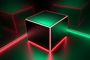 Sleek Modern Geometric Glowing Shapes Outline Background photo