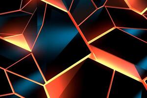 Sleek Modern Geometric Glowing Shapes Outline Background photo