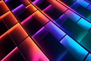 Sleek Modern Geometric Glowing Shapes Outline Background photo