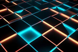 Sleek Modern Geometric Glowing Shapes Outline Background photo