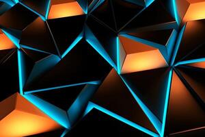 Sleek Modern Geometric Glowing Shapes Outline Background photo