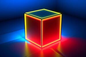 Sleek Modern Geometric Glowing Shapes Outline Background photo