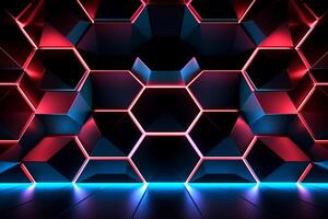 Sleek Modern Geometric Glowing Shapes Outline Background photo