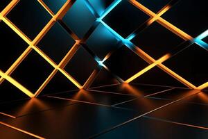 Sleek Modern Geometric Glowing Shapes Outline Background photo