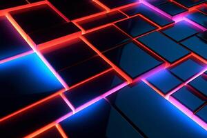 Sleek Modern Geometric Glowing Shapes Outline Background photo